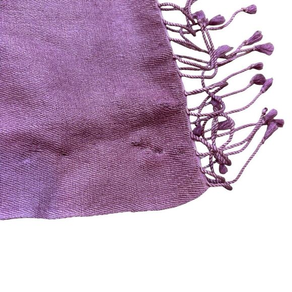 Ladies Mix Nouveau Pink Fringe End Pashmina‎ - Picture 1 of 12